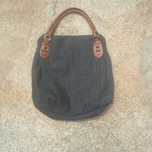 Vintage Apt.9 Black Denim Shoulder Bag/ Hobo